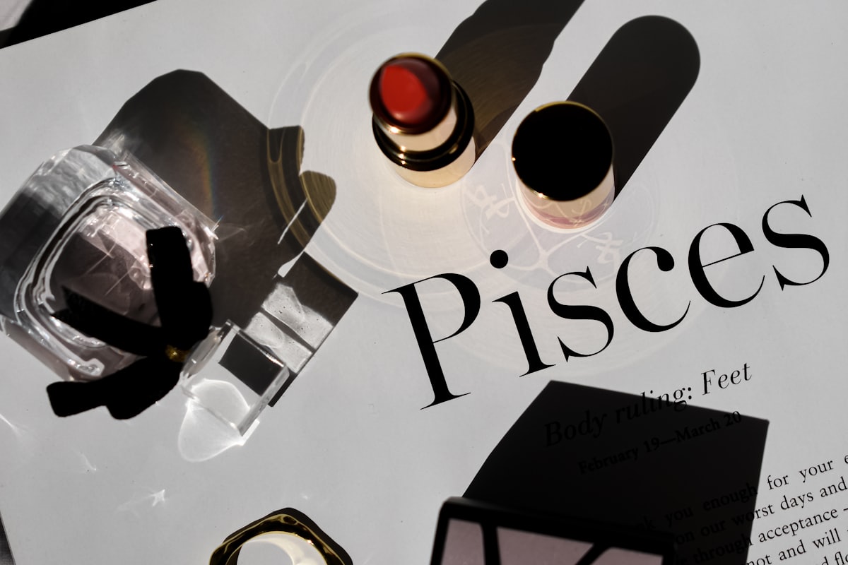 A printed magazine spread with fragrance samples