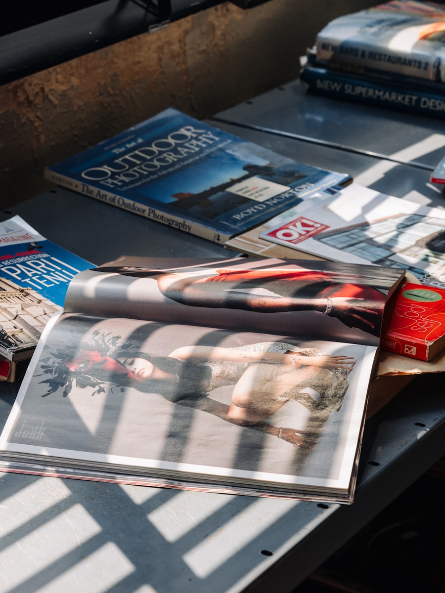 A stack of printed magazines